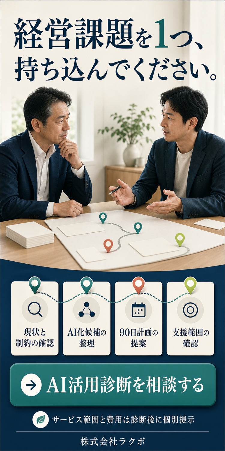 経営課題を持ち込むAI活用診断の案内