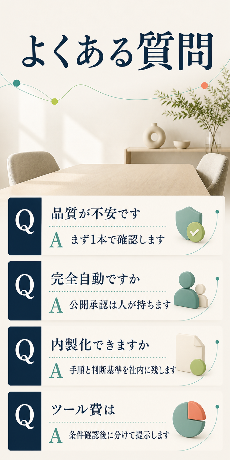 AI動画運用についてのよくある質問