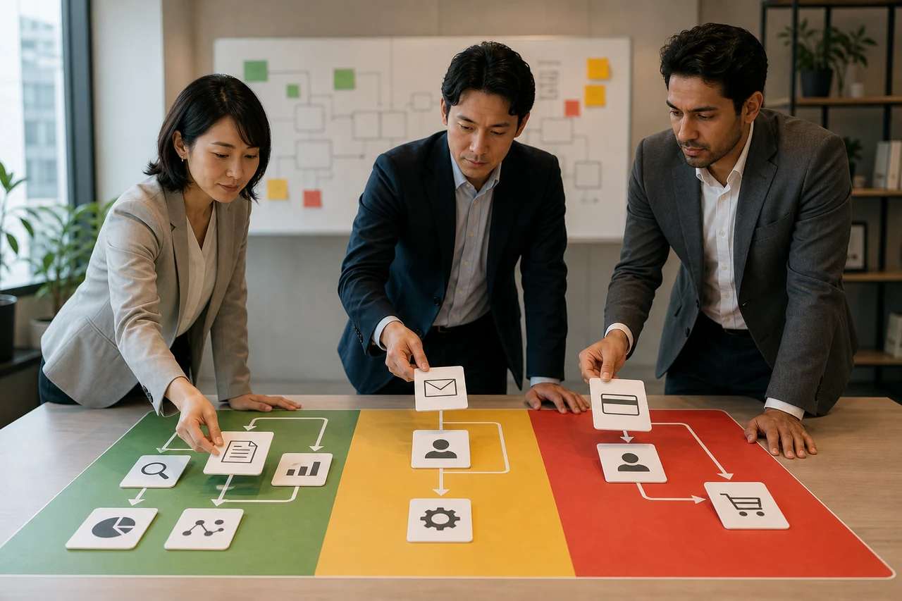 AI業務を影響度別に分け承認の要否を整理する業務改善チーム