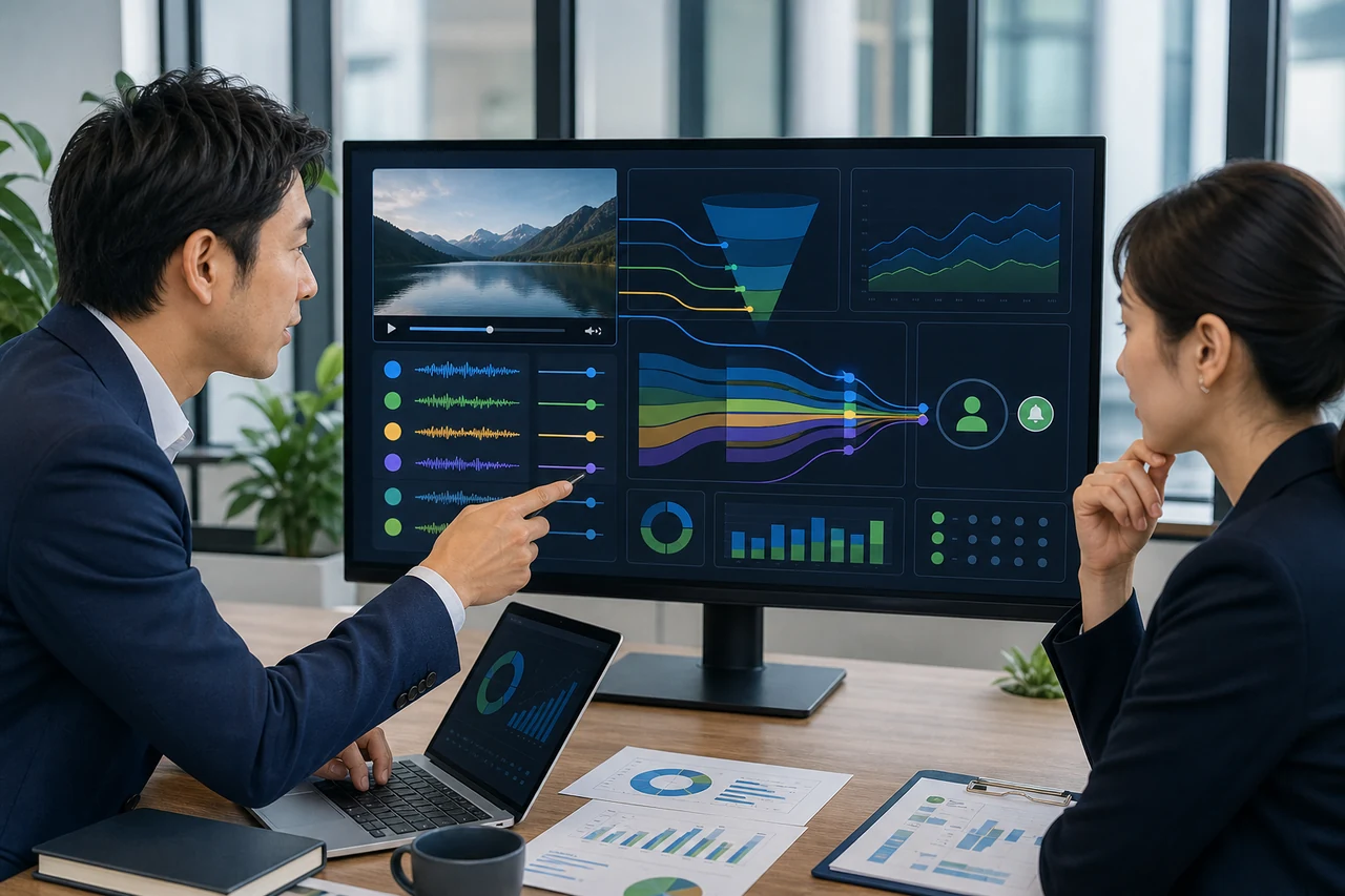 言語別の視聴データから相談到達までを分析するBtoBマーケティング担当者