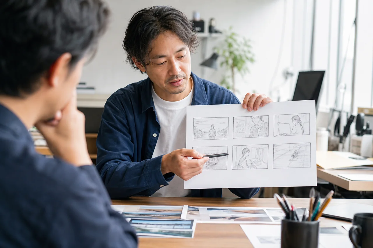 分析結果を次の動画企画カードへ変換するを実務で進める様子