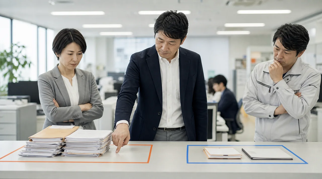 頻度が高く合否を判断できる業務から選ぶを実務で進める様子