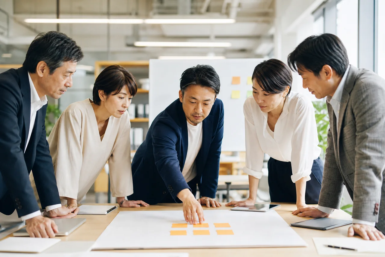 経営判断につながる指標を五つ以内に絞るを実務で進める様子