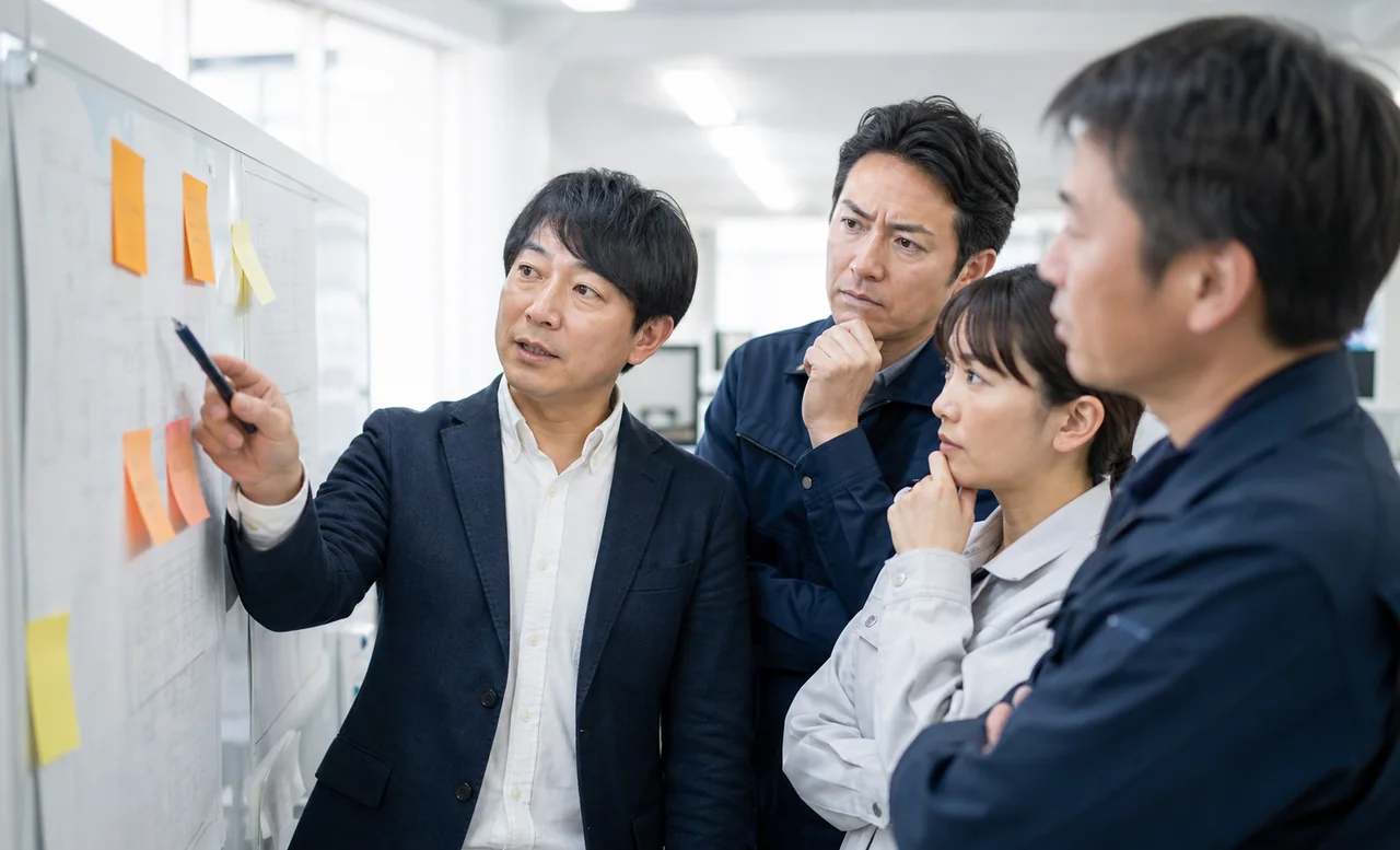 現状業務と達成したい変化を書くを実務で進める様子