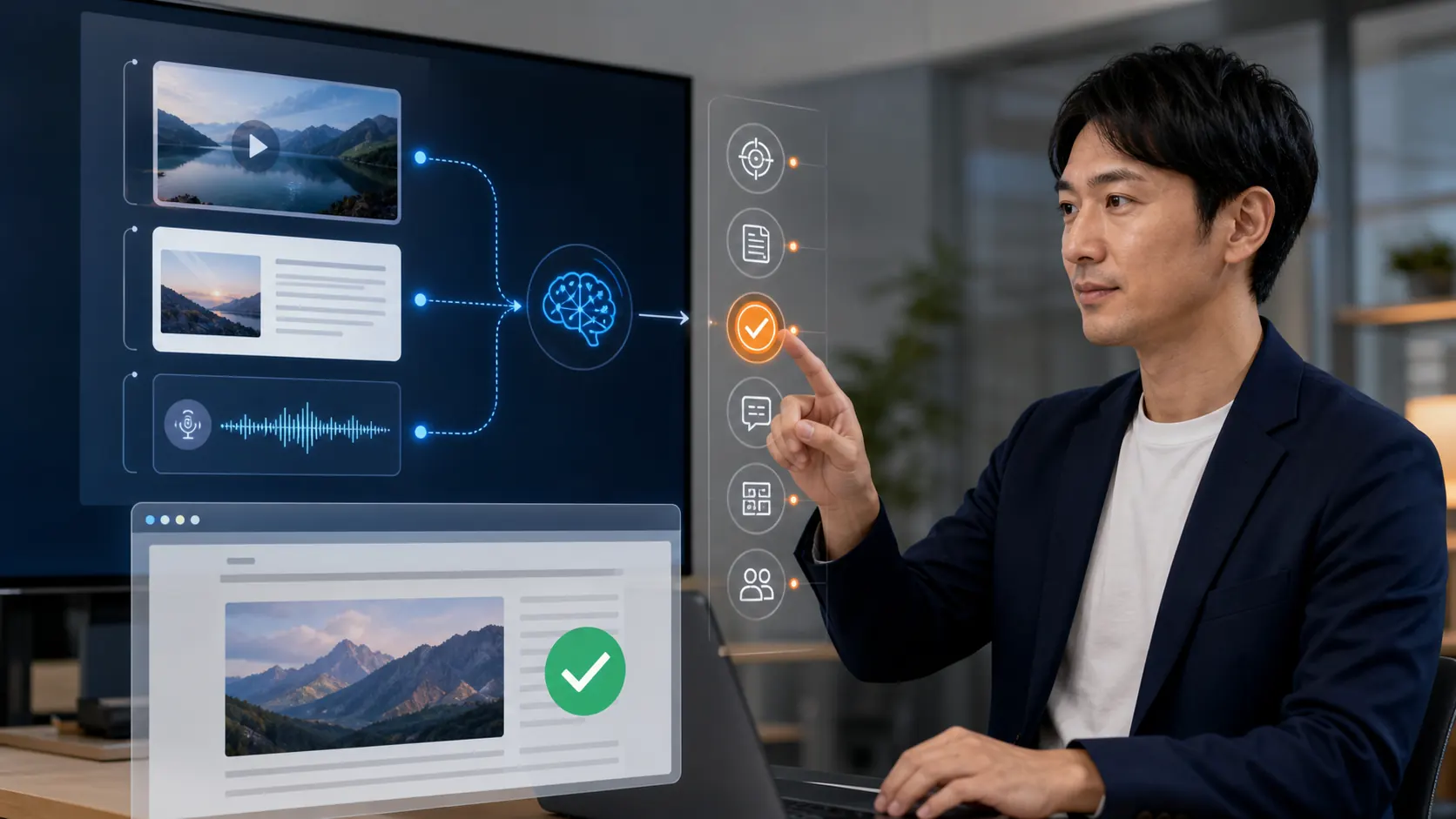 AI出力を本人が確認して公開する品質管理