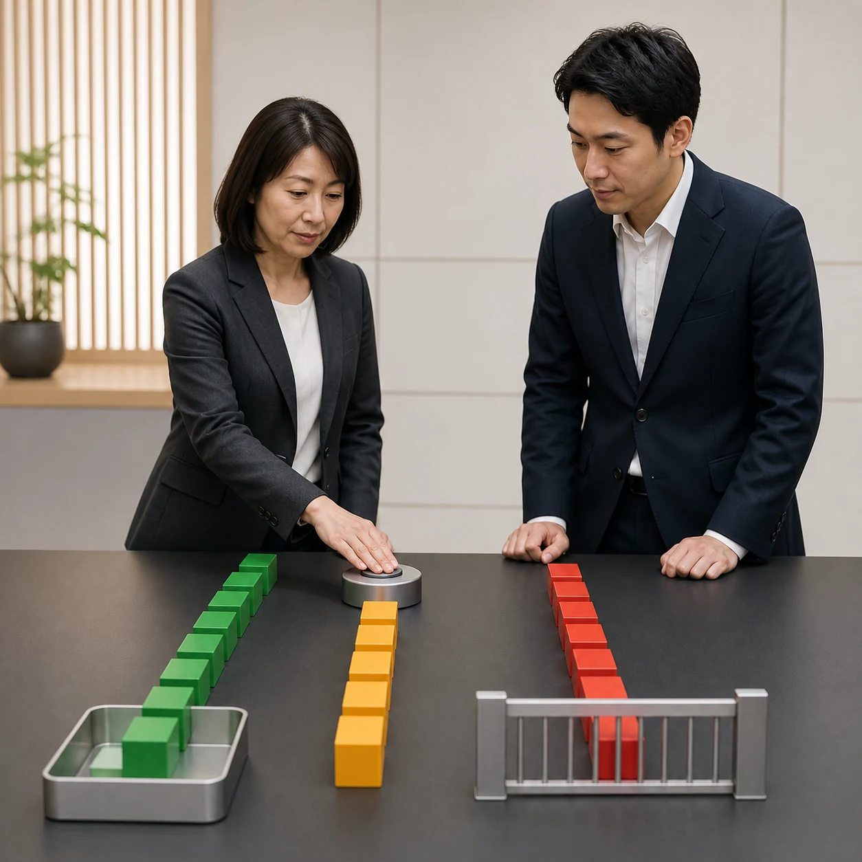 CRM更新を低・中・高リスクの三段階に分けて人が承認する仕組み