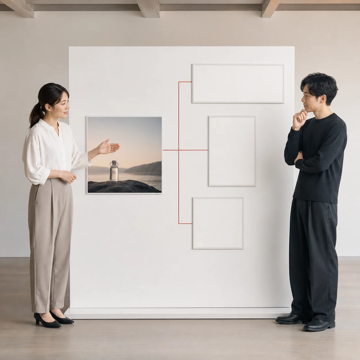 一つの広告ビジュアルを三つの動画比率へ展開する担当者