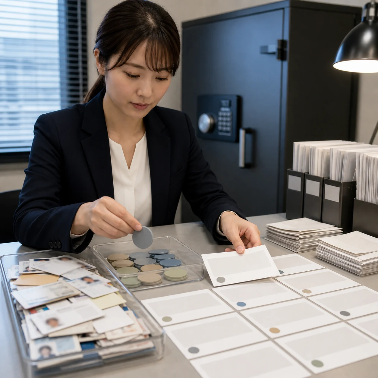 顧客情報を匿名トークンへ置き換え商談記録を共通形式へ整理する担当者