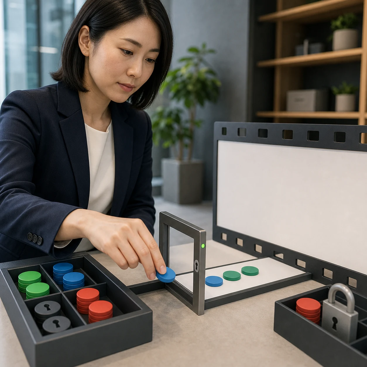 承認済みの顧客データだけを権限ゲートから動画台本へ渡す営業担当者