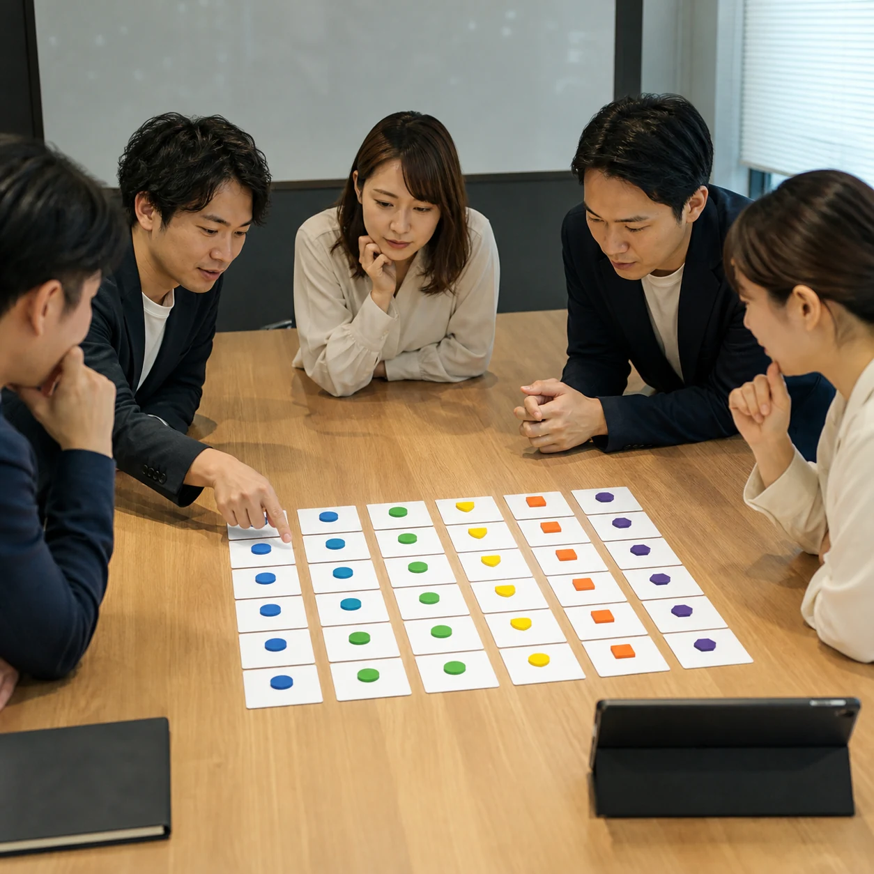10社分の動画配信カードを段階別に並べて視聴と商談化を測る営業チーム