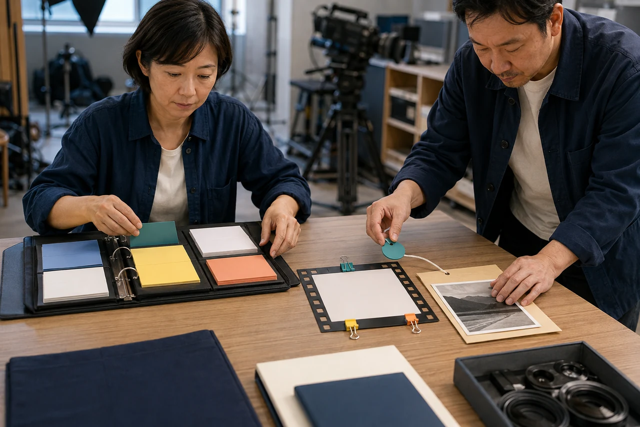 映像・音声・画像・字幕・台本の生成記録と素材許諾を制作台帳へ結び付ける場面