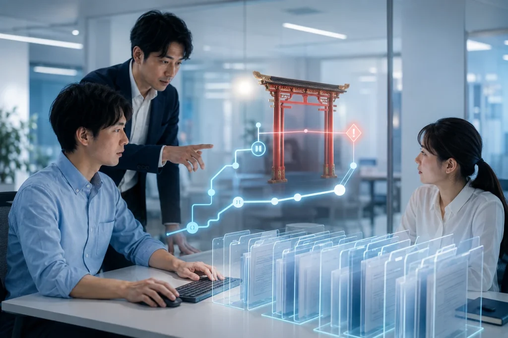 例外発生時に安全停止するAI業務自動化を管理する日本の運用チーム