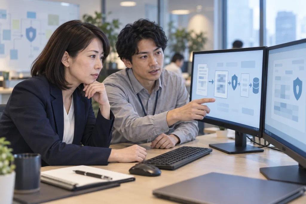 顧客文書を生成AIへ送る前に個人情報のマスキング工程を確認する日本の業務チーム