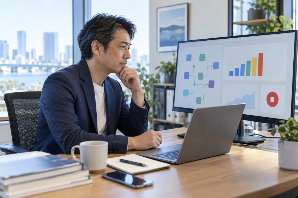 AIエージェントの業務1件単価と予算上限を確認する経営者