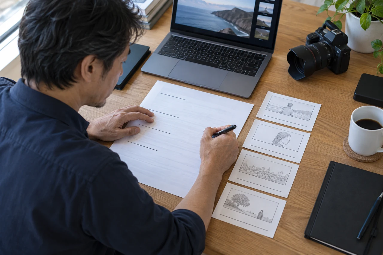 文字起こしから必要なBロール箇所だけを選ぶ制作者