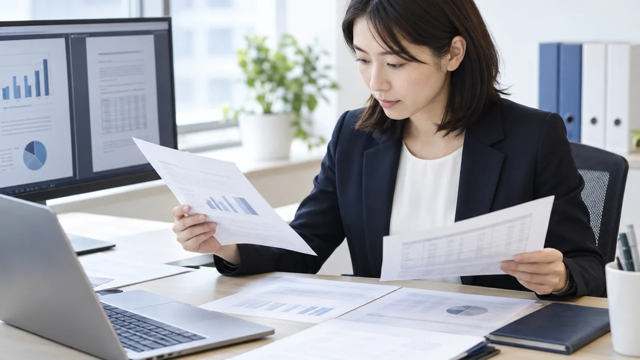 数値や引用と書式を原本に戻って人が照合する確認工程