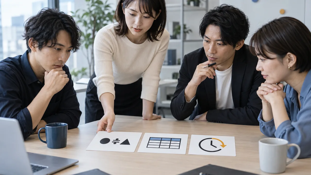 指標の計算式と正本データをチームで定義する場面