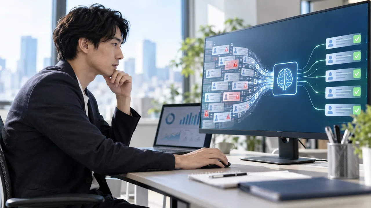 AI広告へ入るデータの欠損や誤信号を事前確認する場面