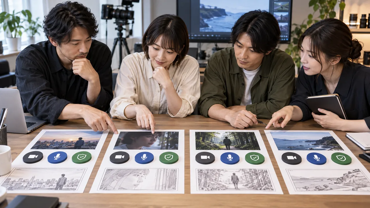 映像素材・ナレーション・利用権利を場面ごとに確認する制作現場