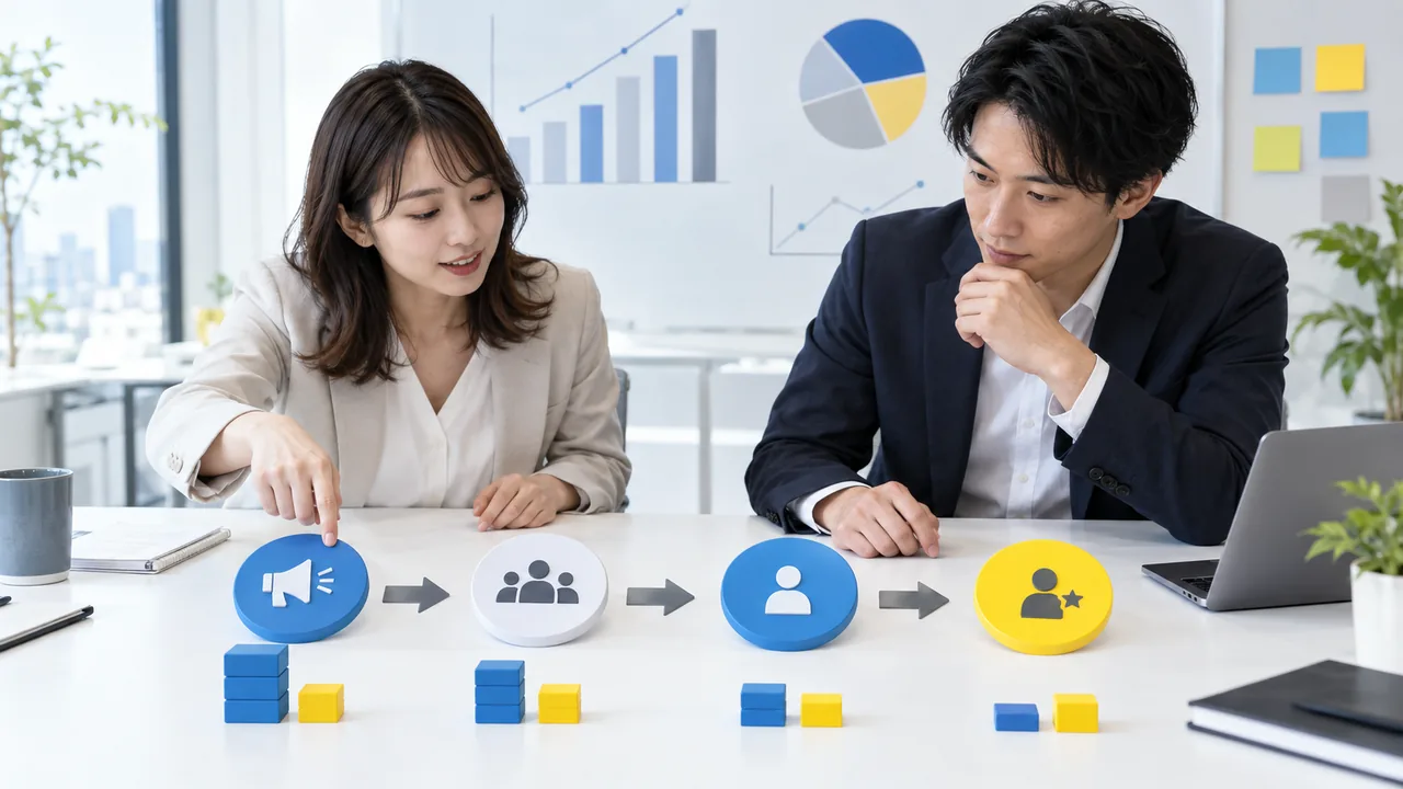 広告クリックからリード・商談・顧客化まで同じ指標で比較する会議