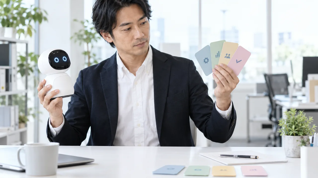 専用AI助手と再利用可能な手順部品の違いを整理する担当者