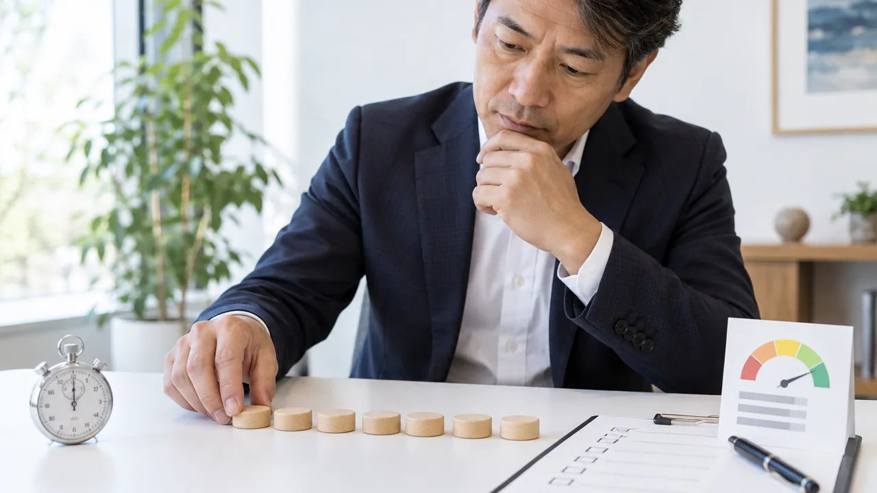 七日間の小規模AI試験を時間・見落とし・手戻りで評価する場面