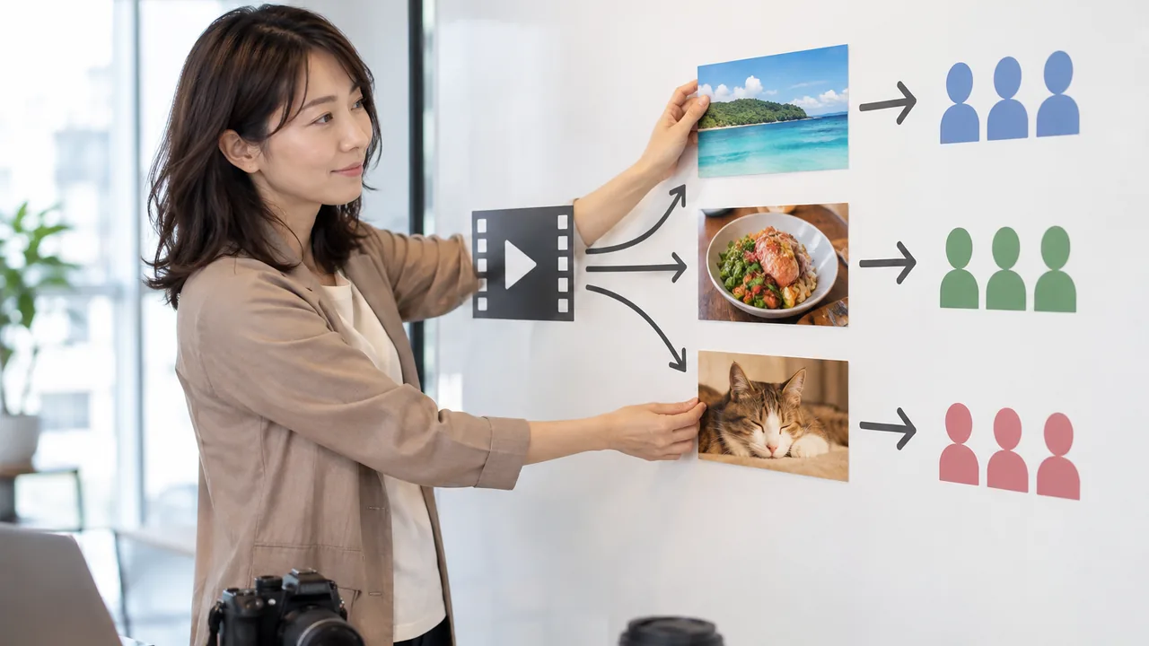 三つのサムネイル候補を異なる視聴者グループへ分ける運用
