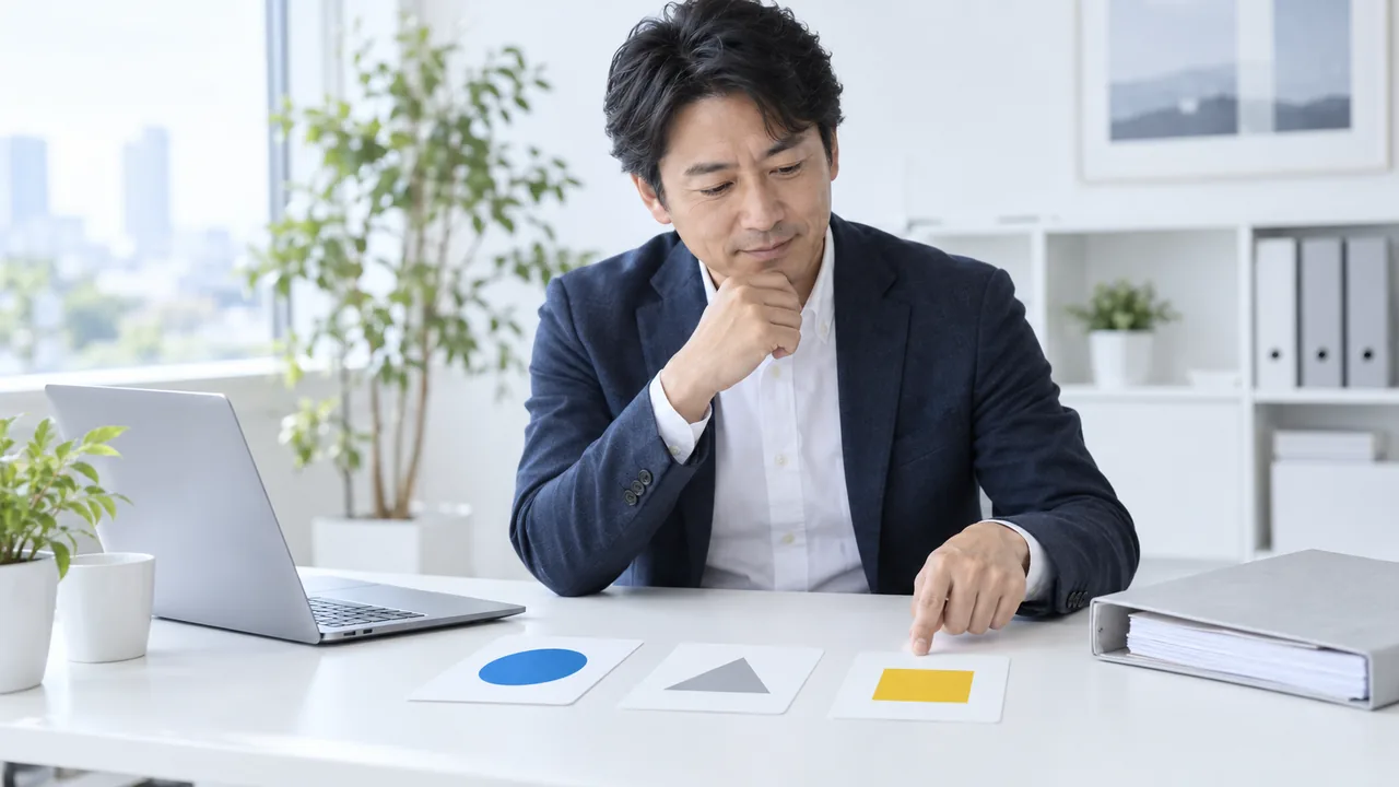 画面で決めたい一つの判断を選ぶ日本の事業責任者