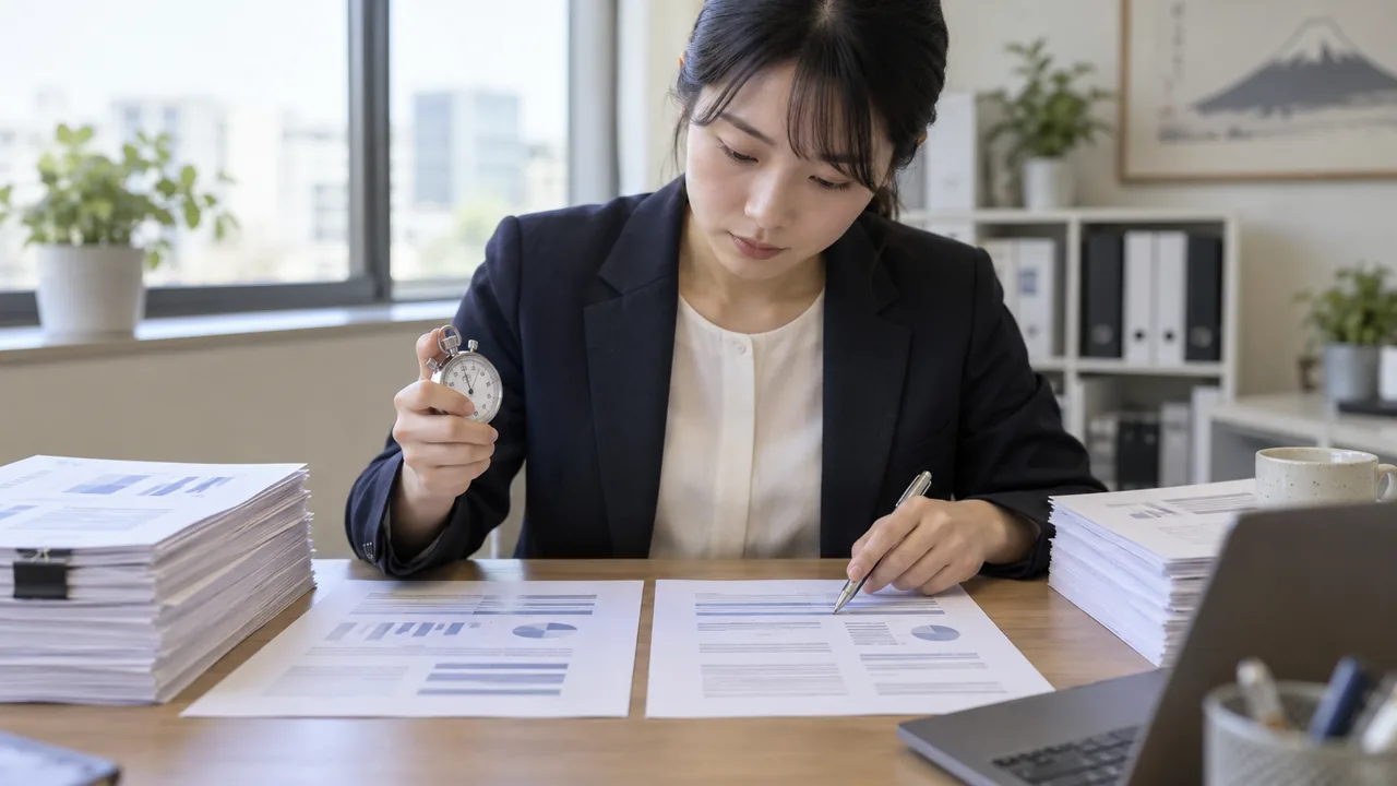 作業時間と書類の品質を同時に測る日本の担当者