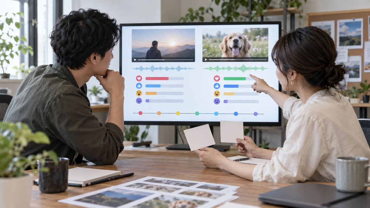7日間の動画テストで音源と視聴反応を比較する日本の制作チーム
