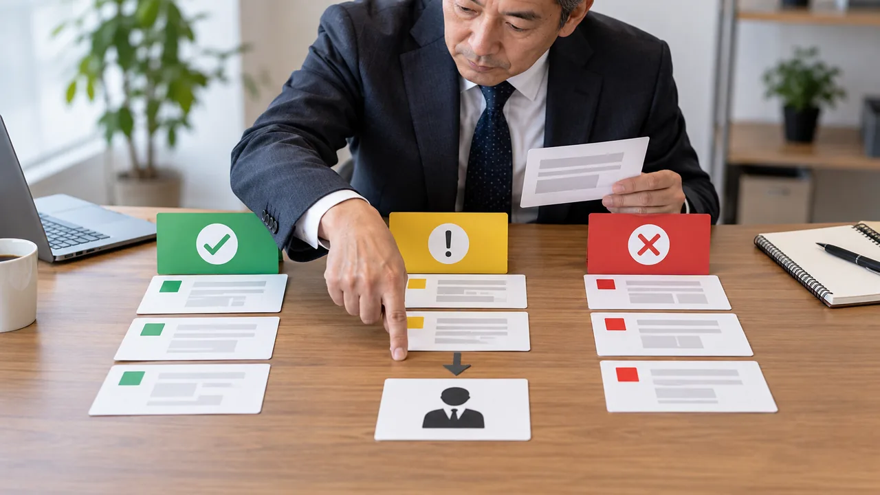 正常・例外・禁止の三群へ画面操作テストを分ける業務分析者