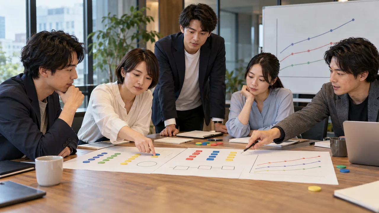 7日間の試験で成果と手戻りを比較する日本の担当者